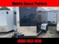  Trailer 7x14 6'3 WHITE W/ Ramp Door Enclosed Cargo screwless