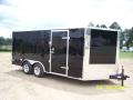 16FT CAR HAULER BLACK W/V-NOSE