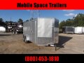  Trailer 7x16 6 3 silver W Ramp Door Enclosed Cargo screwlessTrailer