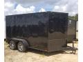 14FT BLACK MOTORCYCLE TRAILER W/BLACKOUT PACKAGE