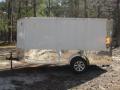 12FT WHITE MOTORCYCLE TRAILER W/STONE GUARD 