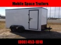Covered Wagon Trailers 7X14 7k White Blackout Tandem Ramp Door Enclosed Cargo Trailer