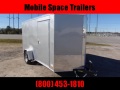 6x12 Ramp Door Silver Enclosed Cargo Trailer Stock# ECCW612-47691