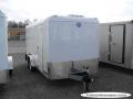 16FT Tandem Axle WHITE  With Double Door w/Spare Tire