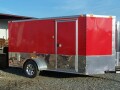 12ft Finished Interior Single Axle RED With Ramp