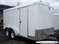 14FT Tandem Axle WHITE With Ramp and Spare Tire