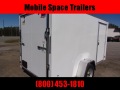 6x12 Ramp Door White Enclosed Cargo Trailer