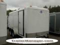 14ft WHITE Cargo Trailer With Ramp with Spare