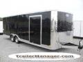 24ft Tandem Axles BLACK With Ramp-WHITE CEILING AND WALLS