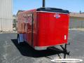 12ft  Single Axle RED With Double Door-Spare Tire