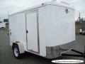 10ft Flat Front  Single Axle WHITE With Ramp
