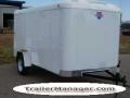 12ft  Single Axle WHITE With Double Door and Flat Front