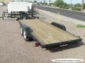Equipment/Flatbed 18ft 5200lb Axles BLACK w/Wood Decking