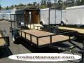 12ft Black with Wood Decking Utility Trailer