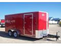  RED 16FT TANDEM AXLE CARGO TRAILER                         