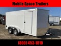  Trailer 7x14 6'3 White W/ Ramp Door Enclosed Cargo screwless