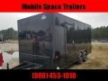 8.5x18 10k Black Blackout 4x3 & 3x6 w/ glass and sceen enclosed cargo Concession Vending Trailer