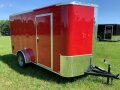12FT RED CARGO TRAILER W/1-3500LB AXLE