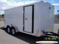 16ft  7K WHITE With Ramp with Flat Front and Spare Tire