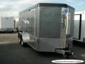 16ft  V-Nose Motorcycle Trailer SILVER With Ramp