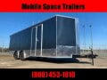  Covered Wagon Trailers 8.5x24 Charcoal Full Width Ramp door Enclosed Cargo