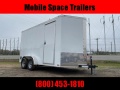  Trailer 7x14 7' White W/ Ramp Door Enclosed Cargo screwlessTrailer