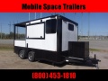 8.5x16 enclosed cargo Black-Out 3x6 glass and sceen Concession Vending Concession Trailer