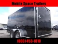  Trailer 7x14 6'3 black W/ Ramp Door Enclosed Cargo screwless