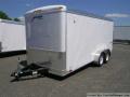 WHITE 16FT WITH DOUBLE REAR DOORS AND 3500LB AXLES