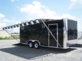 18FT BLACK MOTORCYCLE TRAILER W/FINISHED INTERIOR