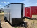 12FT WHITE CARGO TRAILER W/BLACKOUT PACKAGE