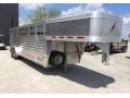 Silver and Grey 20ft GN Livestock Trailer