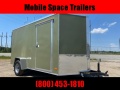 6x12 Ramp Door Olive Green Enclosed Cargo Trailer