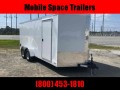  Trailer 7x16 6 3 white W Ramp Door Enclosed Cargo screwlessTrailer