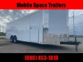 8.5X24 white 10K Semi-Screwless Carhauler Enclosed Cargo Trailer