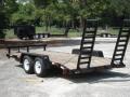 16ft Black Equipment Trailer w/Stand Up Ramps
