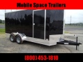 Trailer 7x16 7' 10k Black W Ramp Door Enclosed Cargo screwlessTrailer