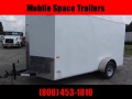 6x12 White Ramp Door Enclosed Cargo Trailer