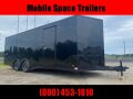 Covered Wagon Trailers 8.5x24  7' Black Blackout Spread axles ramp door Enclosed Cargo