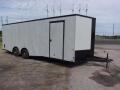 Covered Wagon Trailers 8.5x24  7' Black Blackout Spread axles ramp door Enclosed Cargo 