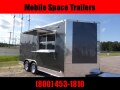 8.5x16 enclosed cargo 3x6 glass and sceen 3 Bay Sink Concession Vending Concession Trailer 