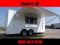 8.5x18 enclosed cargo 3x6 glass and sceen W/ Awning Concession Vending Concession Trailer