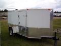 12ft White  Motorcycle Trailer w/Interior Package