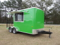 GREEN 16FT BBQ CONCESSION TRAILER
