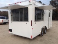 FLAT FRONT 18ft WHITE CONCESSION TRAILER 