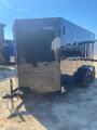 7X12 030 Black Blackout Tadem Axle Screwless Enclosed Cargo Trailer Stock# ECCW712-01973