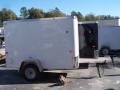 White 8FT Flat Front Cargo Enclosed Trailer