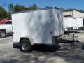 8ft WHITE FLAT FRONT  ENCLOSED TRAILER