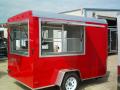 10ft Concession Trailer RED w/3 Concession Windows