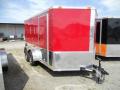 Red 14ft Enclosed Motorcycle Trailer  
